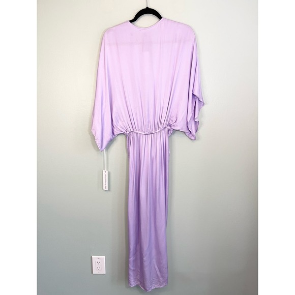 Young Fabulous & Broke Purple Surplice Kimono Twisted Hi Low Siren Dress XS NWT - Picture 3 of 15